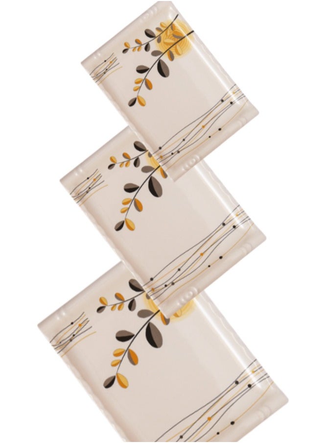 A TO Z Floral Melamine Serving Tray Set – 3 Pcs, Premium Quality, Scratch Resistant & Unbreakable, BPA-Free, 33x38x44.5 cm, Design 221 | Dishwasher Safe, Ideal for Daily Use & Parties  - Image 5