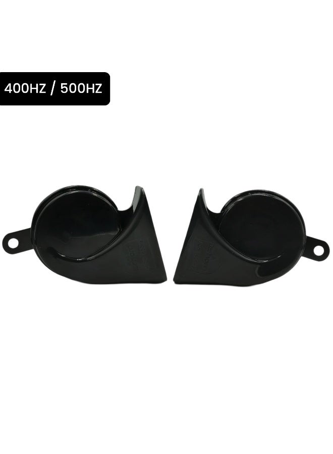 MRHORN Dual Tone Electric Car Horn 12V 115–118dB 400Hz 500Hz High Low Snail Horn Pair Universal OE Style Replacement for Car SUV Truck Bus Motorcycle Waterproof Compact Easy Install - Image 3