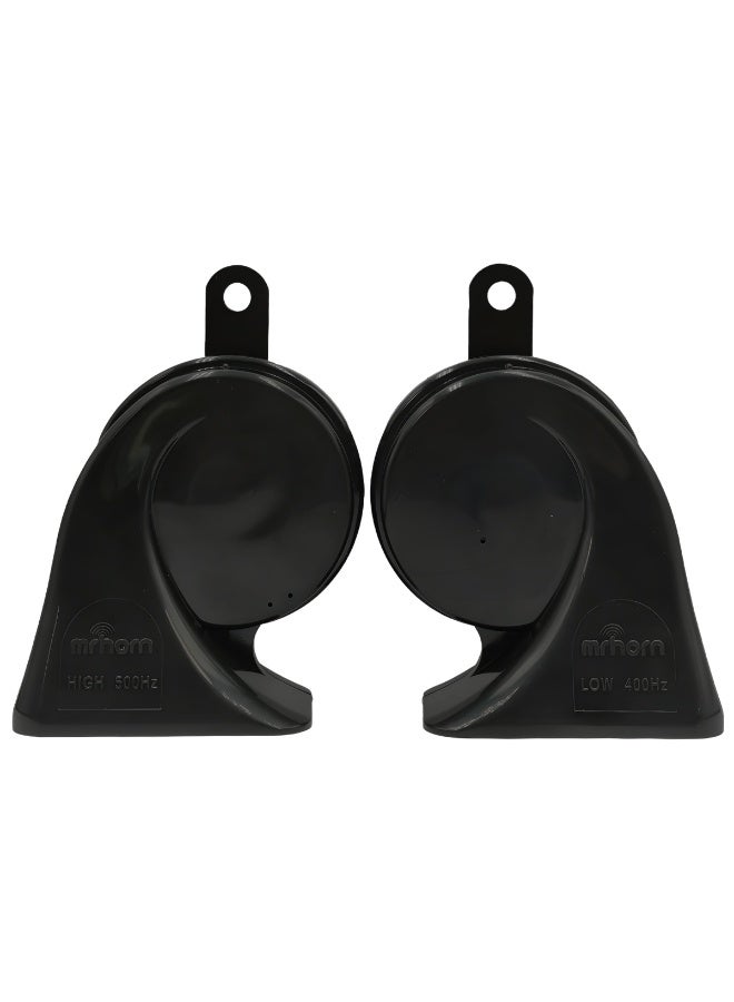 MRHORN Dual Tone Electric Car Horn 12V 115–118dB 400Hz 500Hz High Low Snail Horn Pair Universal OE Style Replacement for Car SUV Truck Bus Motorcycle Waterproof Compact Easy Install - Image 4