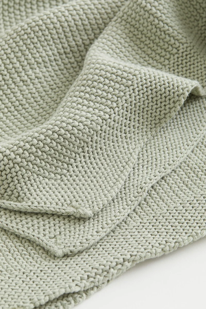 H&M Moss-Stitched Cotton Blanket