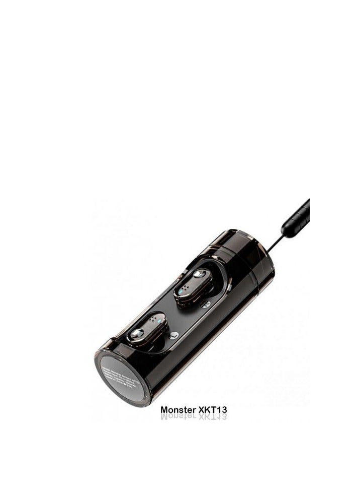 Monster XKT13 Wireless Bluetooth Earbuds Gaming Headphones Deep Bass Low Latency Game Headset with Built-in Microphone For Gaming Noise Canceling Headsets Black - Image 2