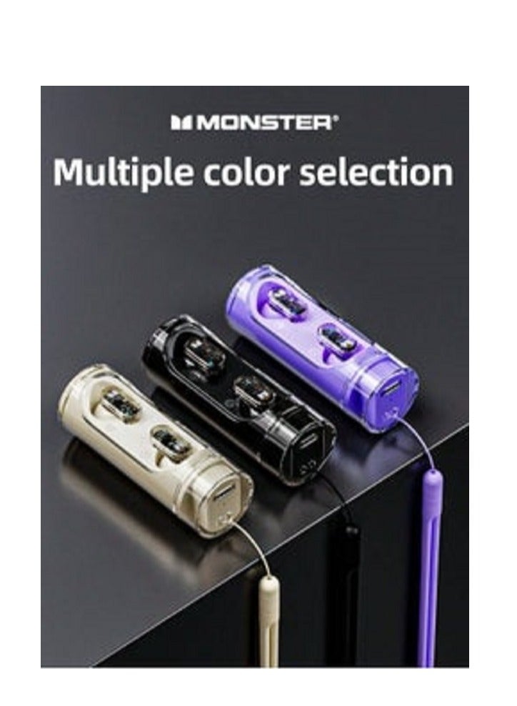 Monster XKT13 Wireless Bluetooth Earbuds Gaming Headphones Deep Bass Low Latency Game Headset with Built-in Microphone For Gaming Noise Canceling Headsets Black - Image 3