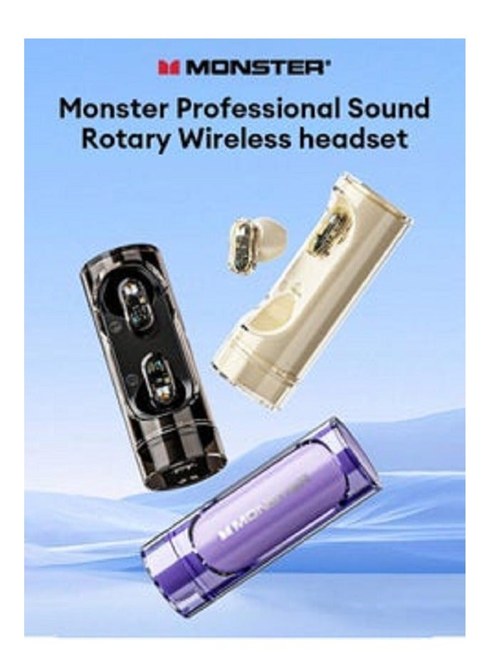 Monster XKT13 Wireless Bluetooth Earbuds Gaming Headphones Deep Bass Low Latency Game Headset with Built-in Microphone For Gaming Noise Canceling Headsets Black - Image 4