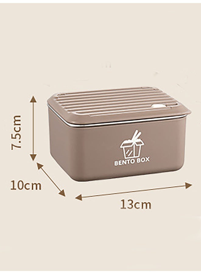 Coffee color 2pcs Bento Stainless Steel Lunch Box Container set with insulated Matching lunch Bag for Kids & Adults