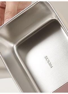 LITTLE SURPRISE BOX Coffee color 2pcs Bento Stainless Steel Lunch Box Container set with insulated Matching lunch Bag for Kids & Adults  - Image 4