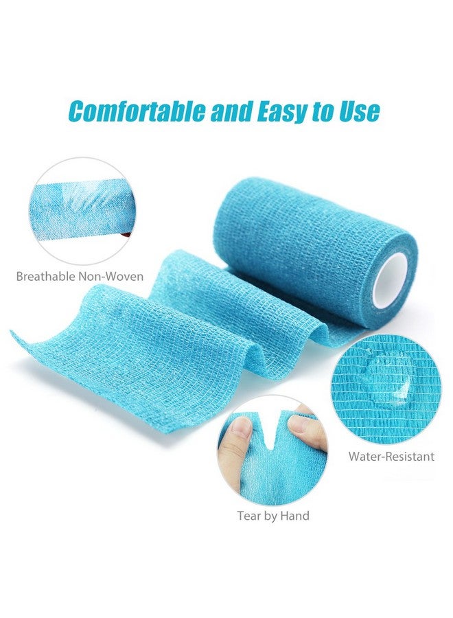 لوتفانسي ضمادة بيطرية لاصقة ذاتية اللصق، 4 بوصات × 5 ياردات، عبوة من 10 ضمادات متماسكة غير منسوجة، شريط إسعافات أولية للخيول والكلاب والقطط والكوع والكاحل، ألوان متنوعة - Image 3