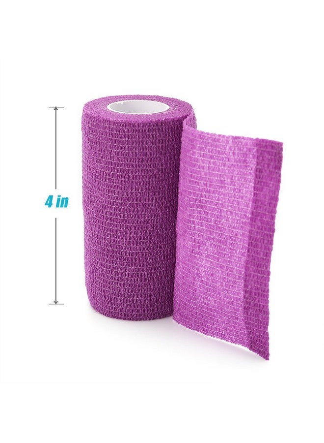 لوتفانسي ضمادة بيطرية لاصقة ذاتية اللصق، 4 بوصات × 5 ياردات، عبوة من 10 ضمادات متماسكة غير منسوجة، شريط إسعافات أولية للخيول والكلاب والقطط والكوع والكاحل، ألوان متنوعة - Image 4