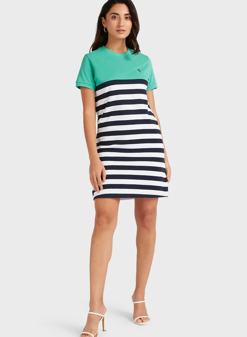 bossini Crew Neck Contrast Dress