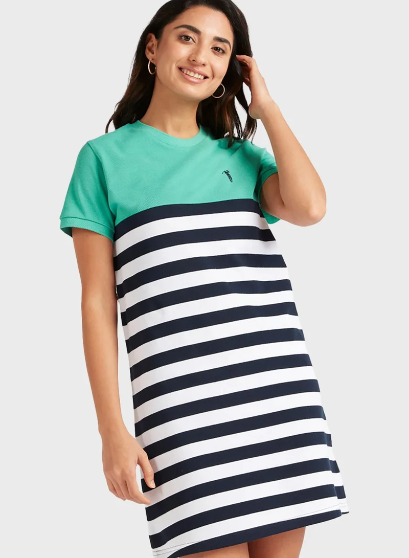 bossini Crew Neck Contrast Dress