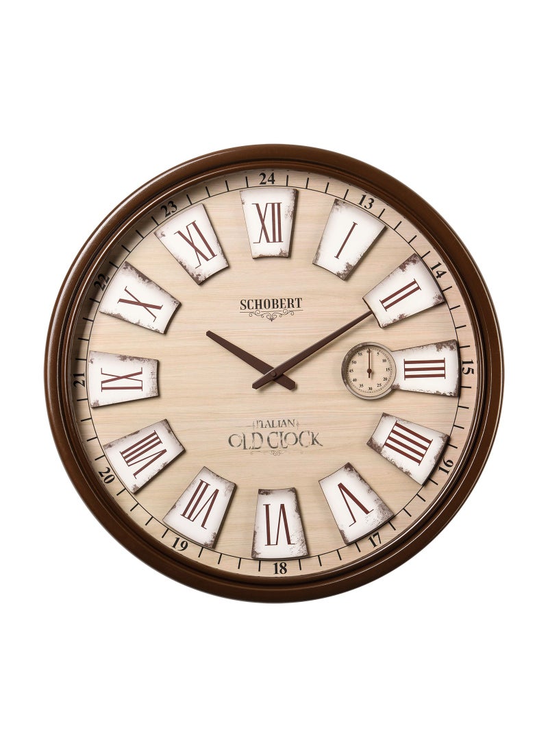Schobert Wall Clock, Silent Non-Ticking, Big Wall Clock 60cm, Italian Design - Image 1