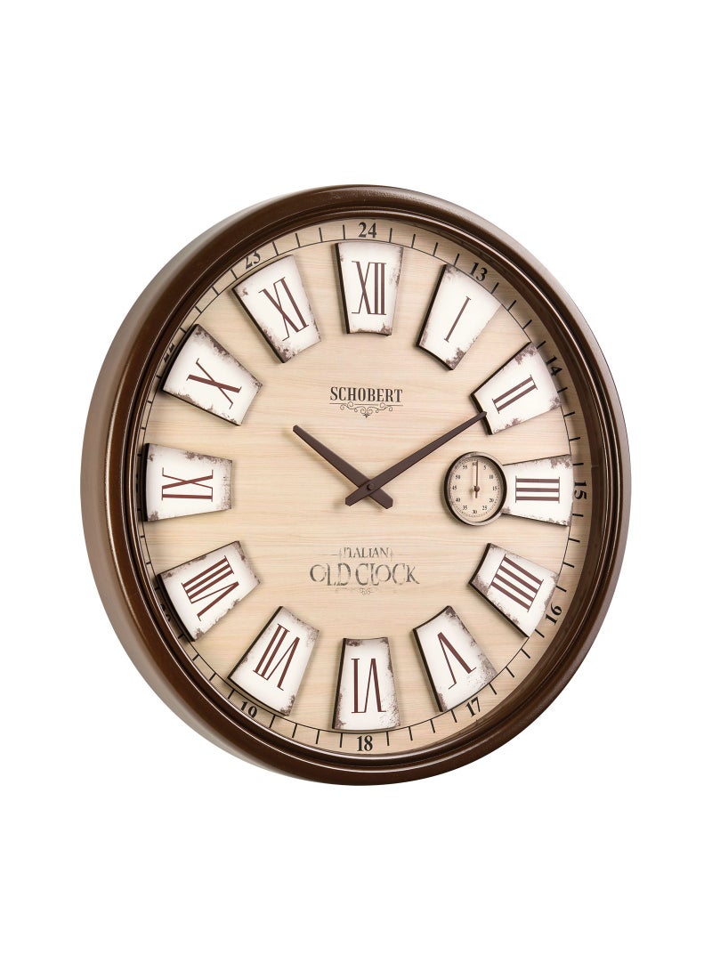 Schobert Wall Clock, Silent Non-Ticking, Big Wall Clock 60cm, Italian Design - Image 2