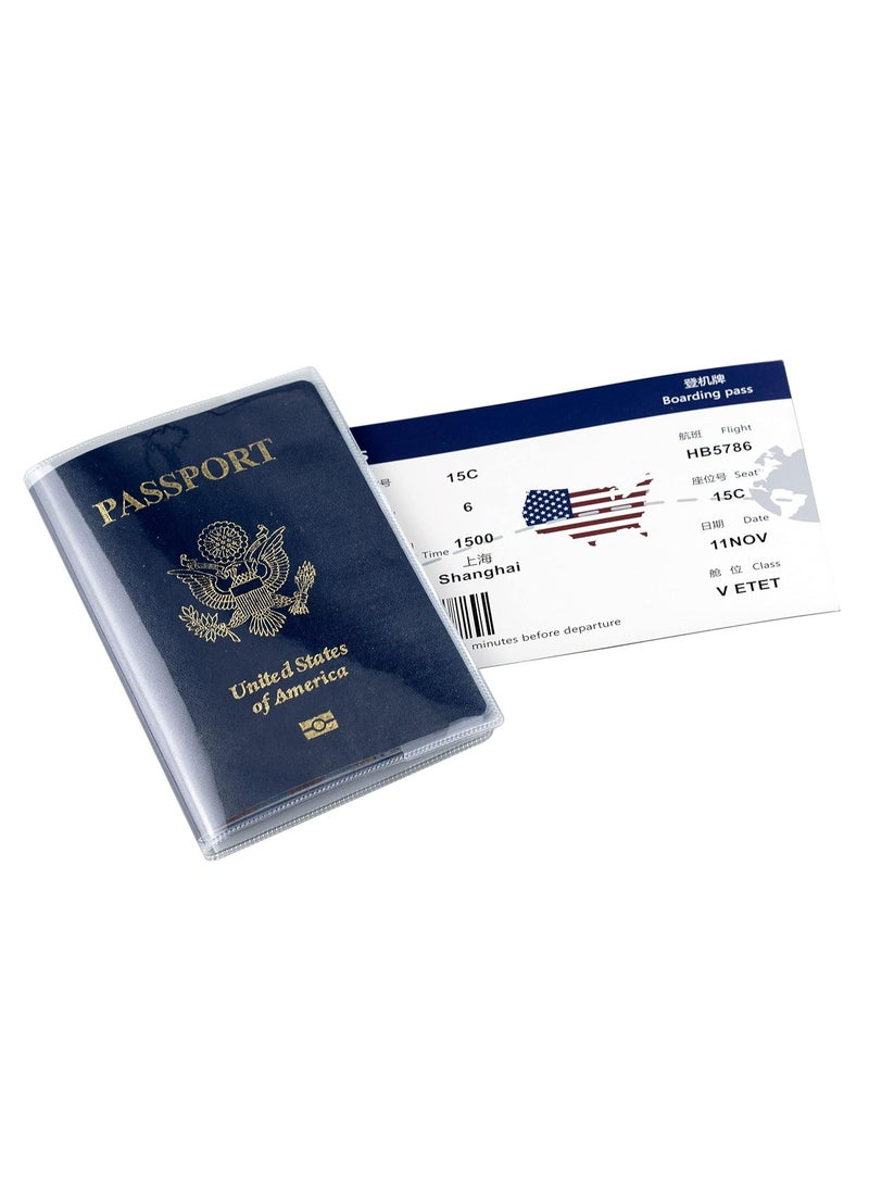 Oasisgalore 4-Pack Clear Passport Covers: Plastic Protector Sleeves for Travel Documents.  - Image 2