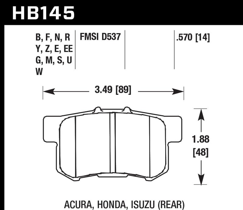 Hawk Performance HPS High Performance Street Disc Brake Pads - Image 4