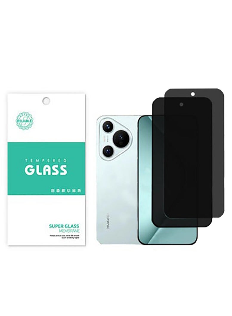 2 Pack Privacy Tempered Glass Screen Protector for Huawei Pura 70, Ultra-thin Tempered Glass Film, Anti-Spy, Ultra-Hard, Anti-Scratch, Bubble Free - Image 1