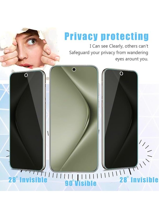 2 Pack Privacy Tempered Glass Screen Protector for Huawei Pura 70, Ultra-thin Tempered Glass Film, Anti-Spy, Ultra-Hard, Anti-Scratch, Bubble Free - Image 3