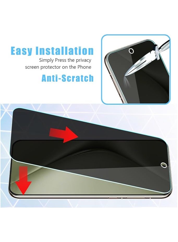 2 Pack Privacy Tempered Glass Screen Protector for Huawei Pura 70, Ultra-thin Tempered Glass Film, Anti-Spy, Ultra-Hard, Anti-Scratch, Bubble Free - Image 5