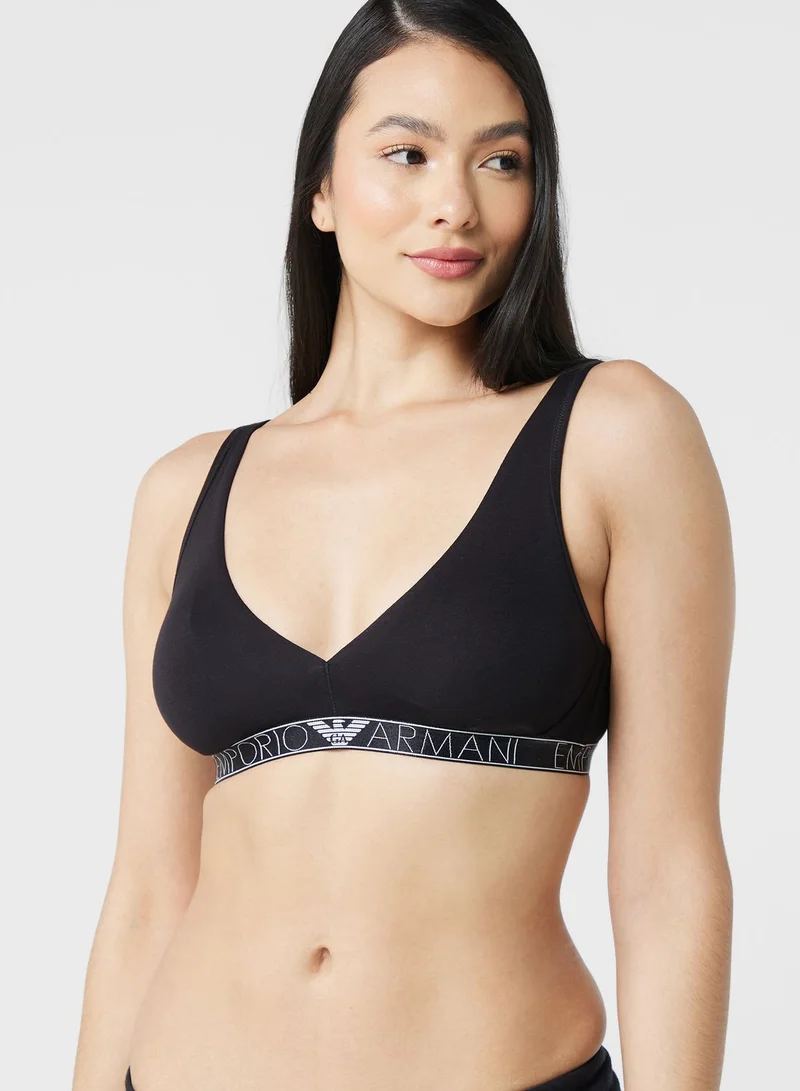 EMPORIO ARMANI Plunge Neck T-Shirt Bra