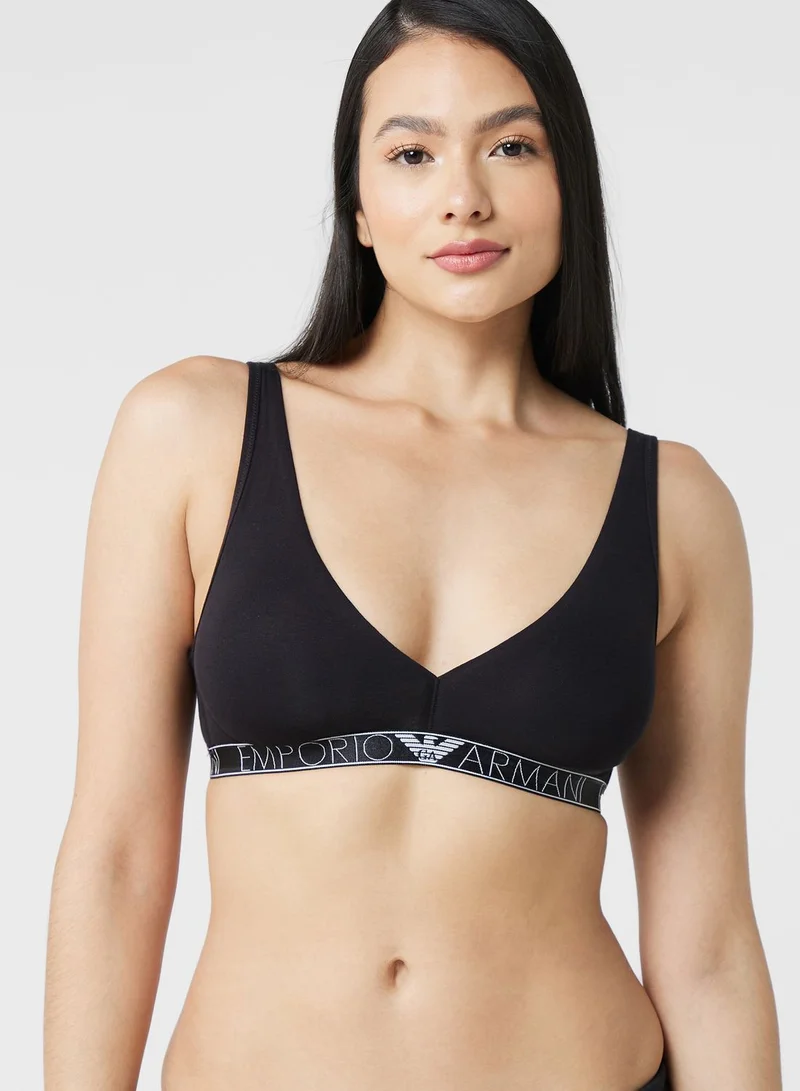 EMPORIO ARMANI Plunge Neck T-Shirt Bra