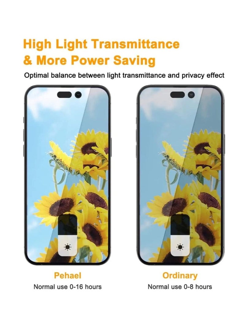 DUSALA iPhone 14 Pro Max Privacy Screen Protector Anti Spy Private Full Coverage Film, 9H Hardness Anti-scratch Private Screen - Image 3