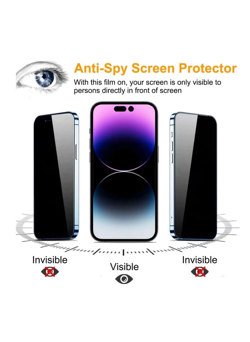DUSALA iPhone 14 Pro Max Privacy Screen Protector Anti Spy Private Full Coverage Film, 9H Hardness Anti-scratch Private Screen - Image 2