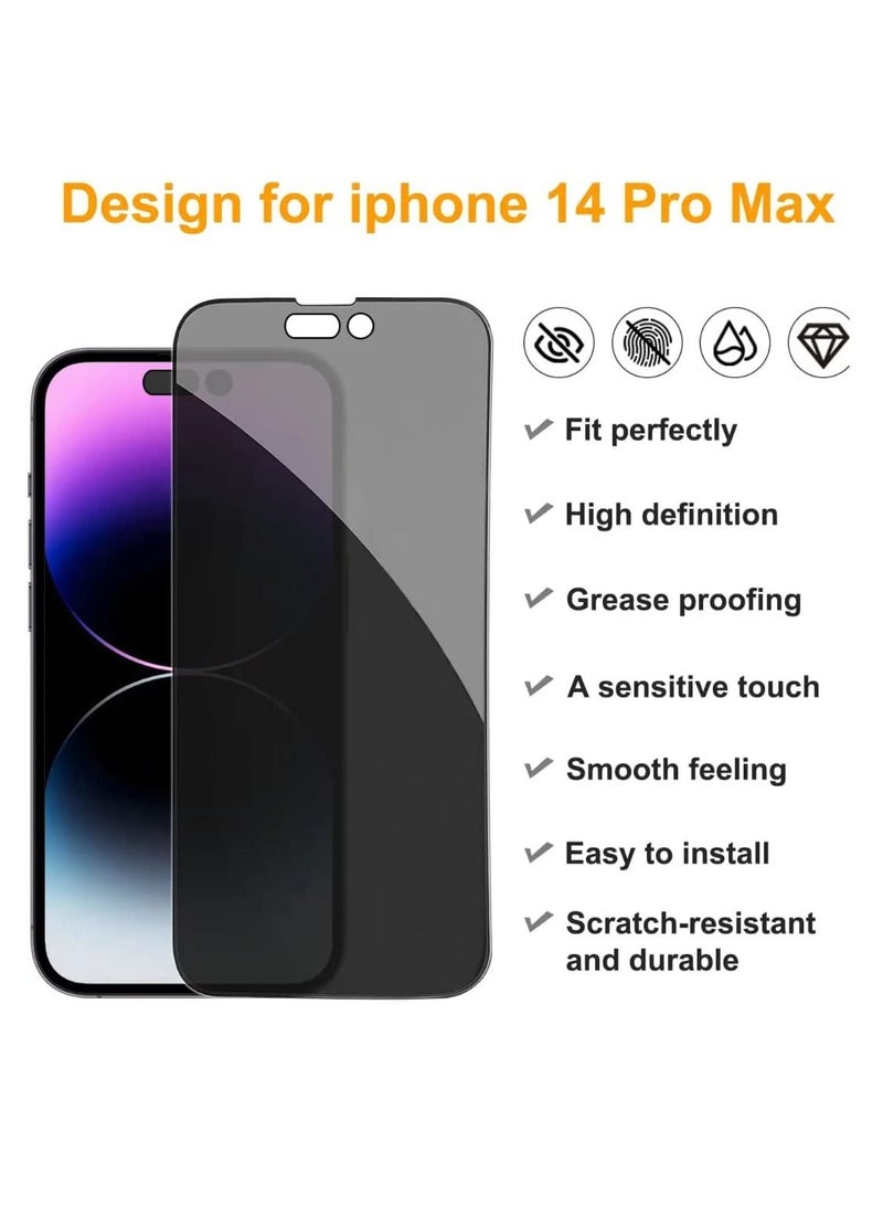 DUSALA iPhone 14 Pro Max Privacy Screen Protector Anti Spy Private Full Coverage Film, 9H Hardness Anti-scratch Private Screen - Image 4
