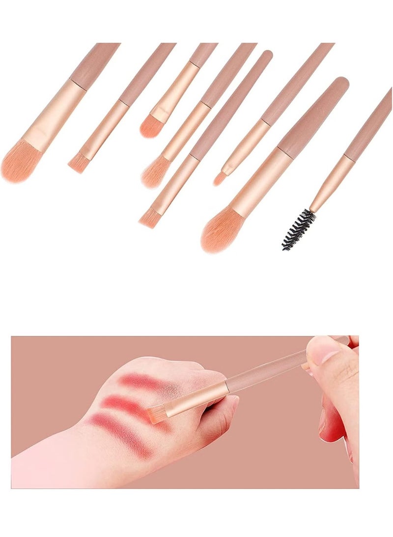 URBANMAC Makeup Brush Set 8PCS Mini With Storage (Dark_peach) - Image 3