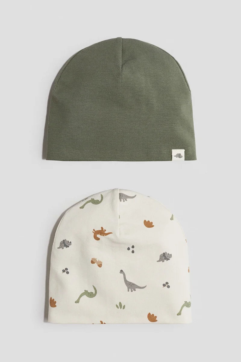H&M 2-pack cotton jersey beanies