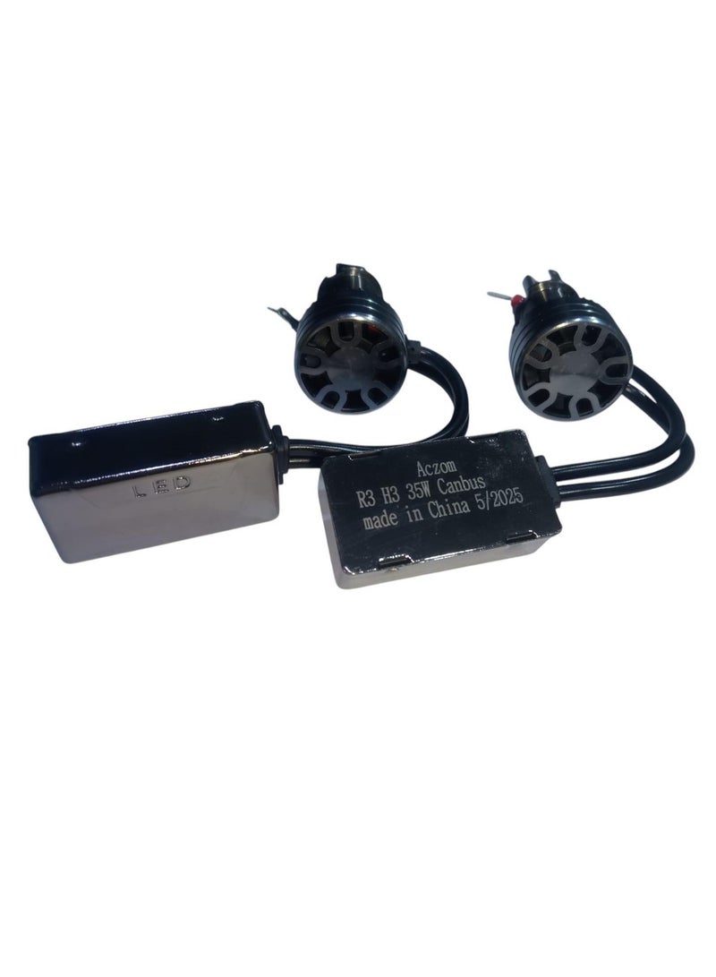 LED Car Headlight Kit H3 R3 200% Brightness 6000K35W - Image 1