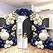 HIBAOpati Navy Blue Balloon Garland Double Stuffed Pearl White Royal Blue Balloons Dark Navy Gold Balloon Arch Kit for Birthday Baby Shower Wedding Graduation Fathers Day Party Decor - Image 3