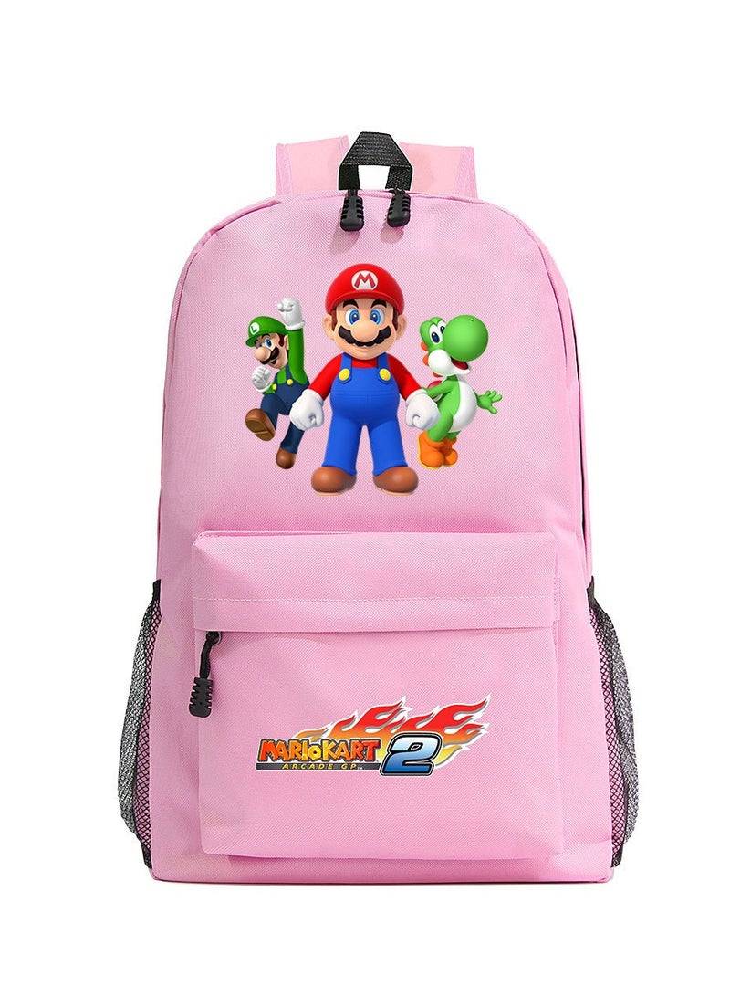 Super Mario Printed Cartoon Youth Large Capacity Men's and Women's Shoulders