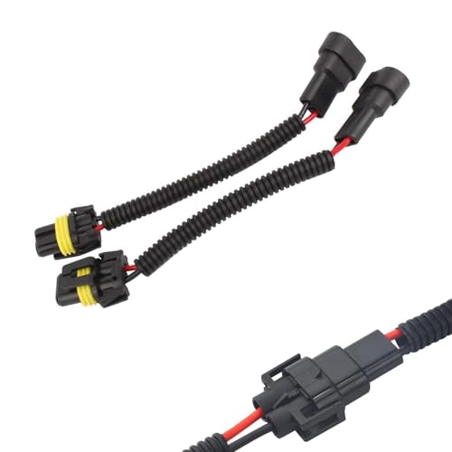 ijuicy 2 PCS 90059006 Headlight Wiring Harness MaletoFemale Conversion Cable Compatible with HighLow Beam or Fog Light Universal Headlight Extension Wiring Harness Sockets Wires - Image 1
