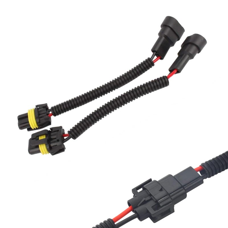 ijuicy 2 PCS 90059006 Headlight Wiring Harness MaletoFemale Conversion Cable Compatible with HighLow Beam or Fog Light Universal Headlight Extension Wiring Harness Sockets Wires - Image 3