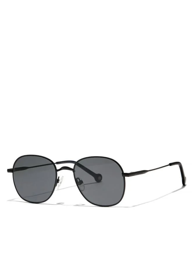 30Sundays BOUND Men Black Sunglasses - Frame Material: Metal - Lens Color: Black- Frame Color: Black - Full Rim