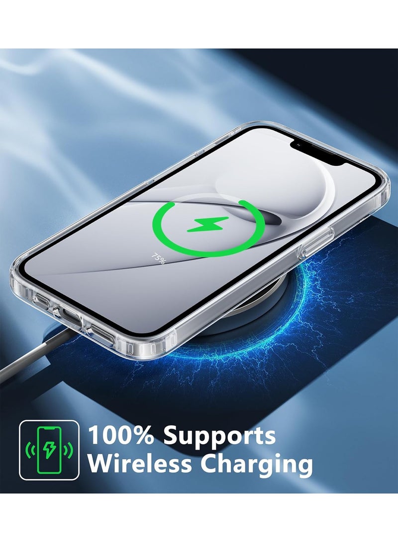 Aookay [1+2] for iPhone 16E Clear Case with Sreen Protector(2pcs), Anti Yellowing Airbag Shockproof [Mil- Grade Protection] Scratch-Resistant Cases Rugged Slim Transparent Cell Phone Cover (Clear) - Image 4