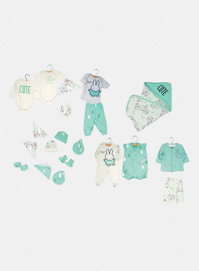 JOCKEY Baby Unisex Bunnies Printed Summer Cotton Gift Box 20 Pcs. - Image 2