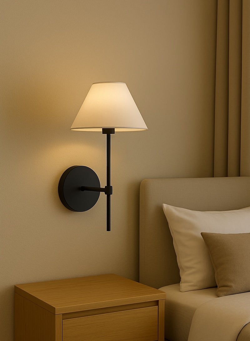 Modern black wall lamp with E14 bulb base  - Image 2