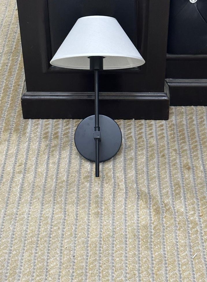 Modern black wall lamp with E14 bulb base  - Image 3