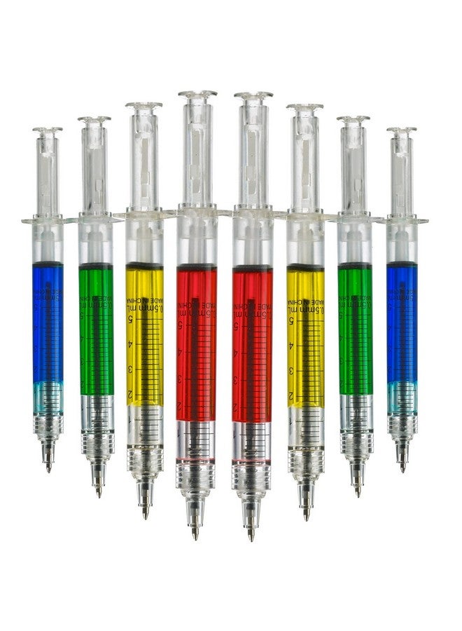 Bedwina Syringe Pens - (Bulk Pack of 24) Retractable Fun Multi Color Novelty Pen for Nurses, Nursing Student School Supplies, Birthdays, Stocking Stuffers and Toy Party Favor Gifts - Image 1