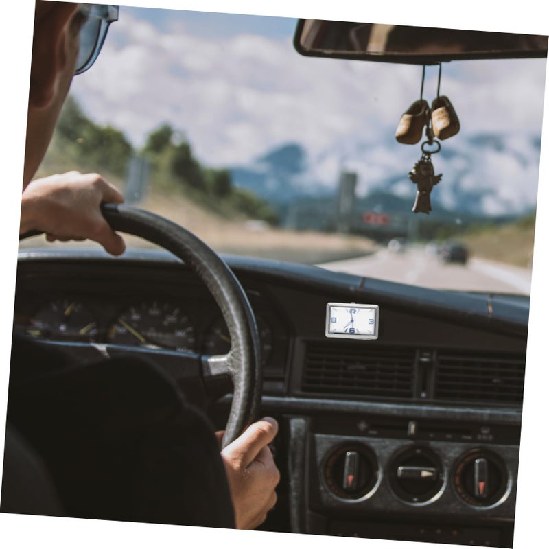 Adhesive Square Car Dashboard Clock Stylish Easy Paste Decorative Ornament for Home School - Image 5