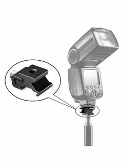 Y&D Camera Metal Cold Shoe Mount, Universal Adjustable Elastic Flash Mount Adapter with 1/4" Thread Accessories (4 pcs)  - Image 4
