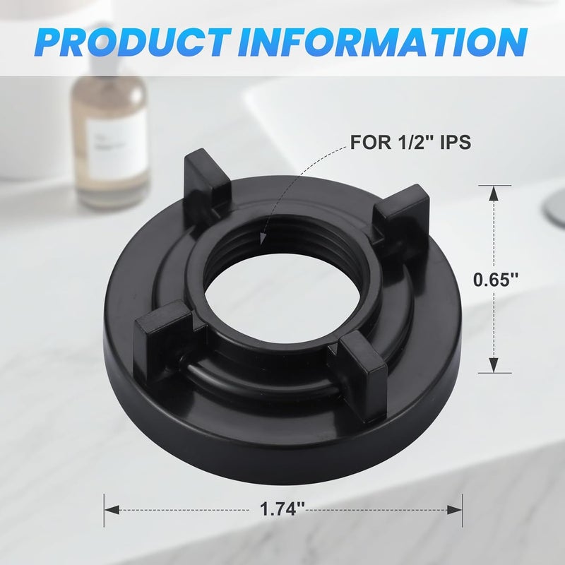 Arcora Mounting Lock Nut for Basin Faucet: 1/2" IPS Durable Easy Installtion Winged Locknuts Replacement Parts, Mounting Accessories for Bathroom Kitchen Faucet 8PCS - Image 4