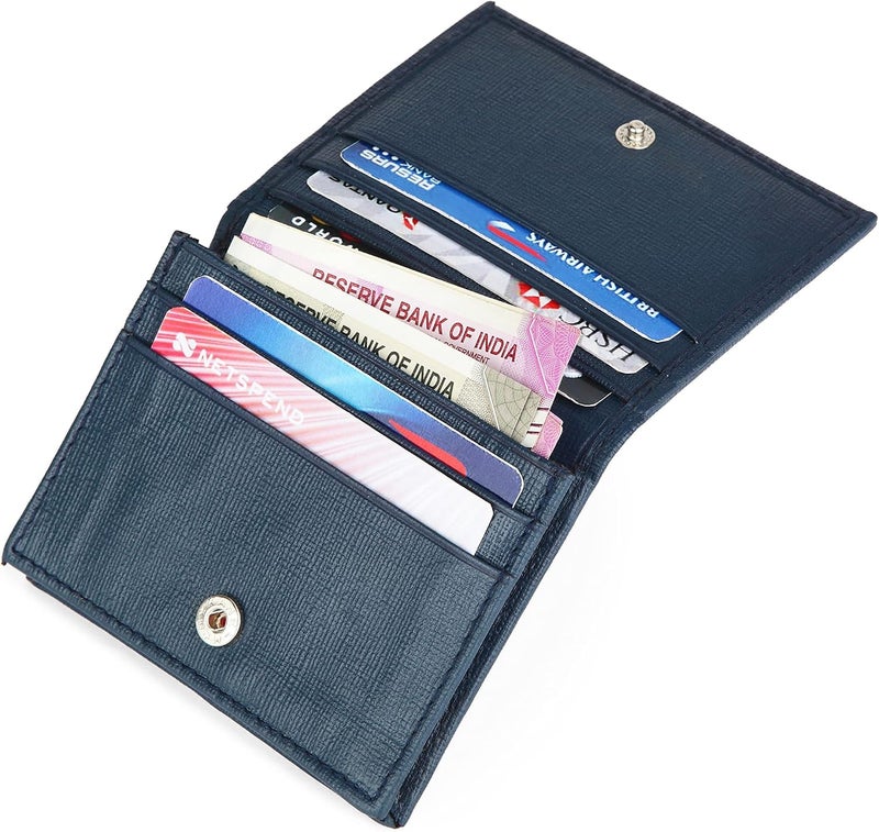 Napa Hide ® Mens Leather Wallet (Blue Safiano) - Image 2