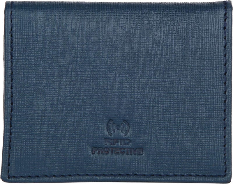 Napa Hide ® Mens Leather Wallet (Blue Safiano) - Image 4