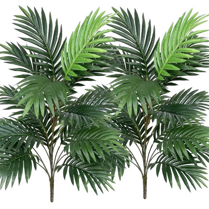 Artificial Palm Tree Plants 30 Tall UV Resistant Tropical Areca Plant Faux Plants Monstera Leaves Floral Arrangement Safari Leaves Beach Leave Party Suppliers Decorations