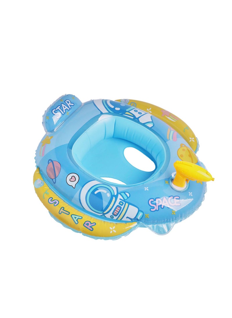 Y&D Baby Swimming Float Ring with Seat, Inflatable Children Waist Float Ring, Baby Free Swimming Ring, Safe and Durable, Pool Tool for The Age of 1-5 Years Kids,Blue-B 
