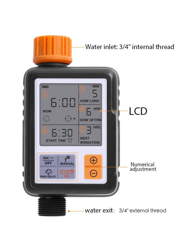 Generic Large Screen Automatic Watering Timer Black/Orange 420grams  - Image 2
