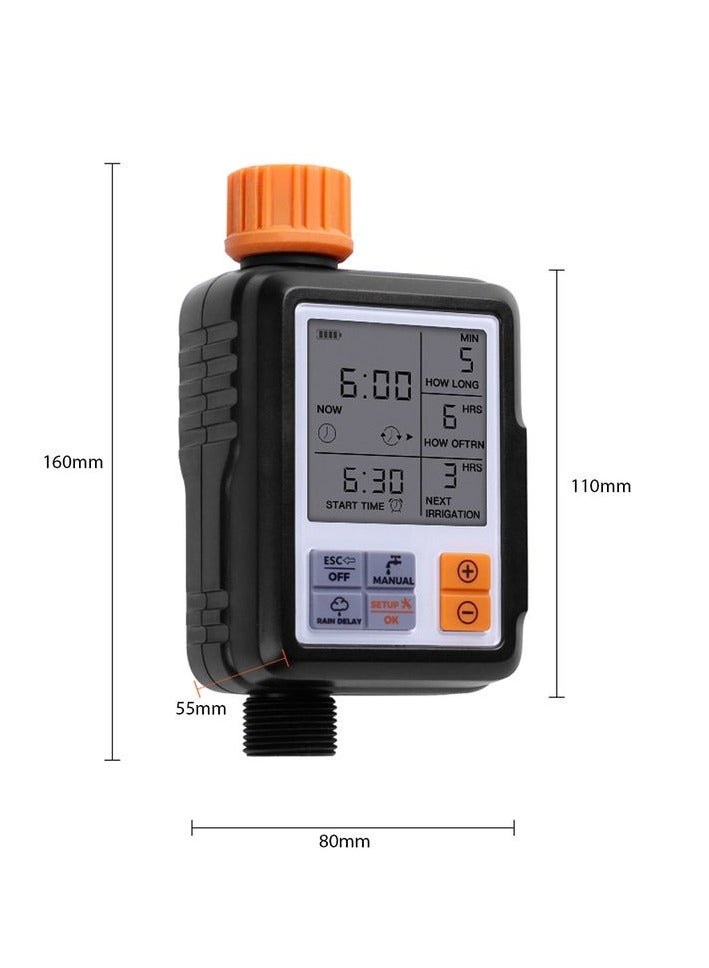 Generic Large Screen Automatic Watering Timer Black/Orange 420grams  - Image 3