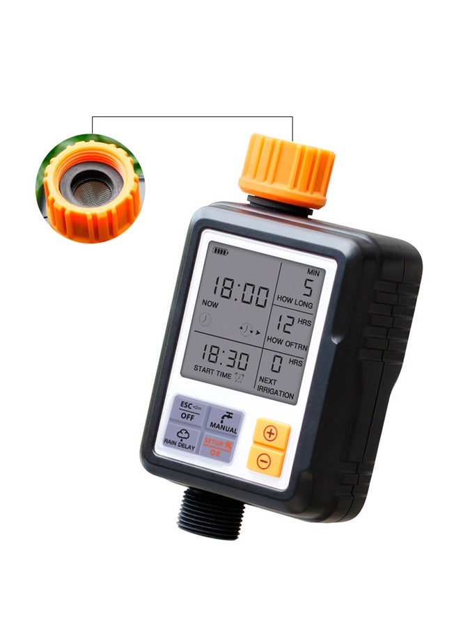 Generic Large Screen Automatic Watering Timer Black/Orange 420grams  - Image 4