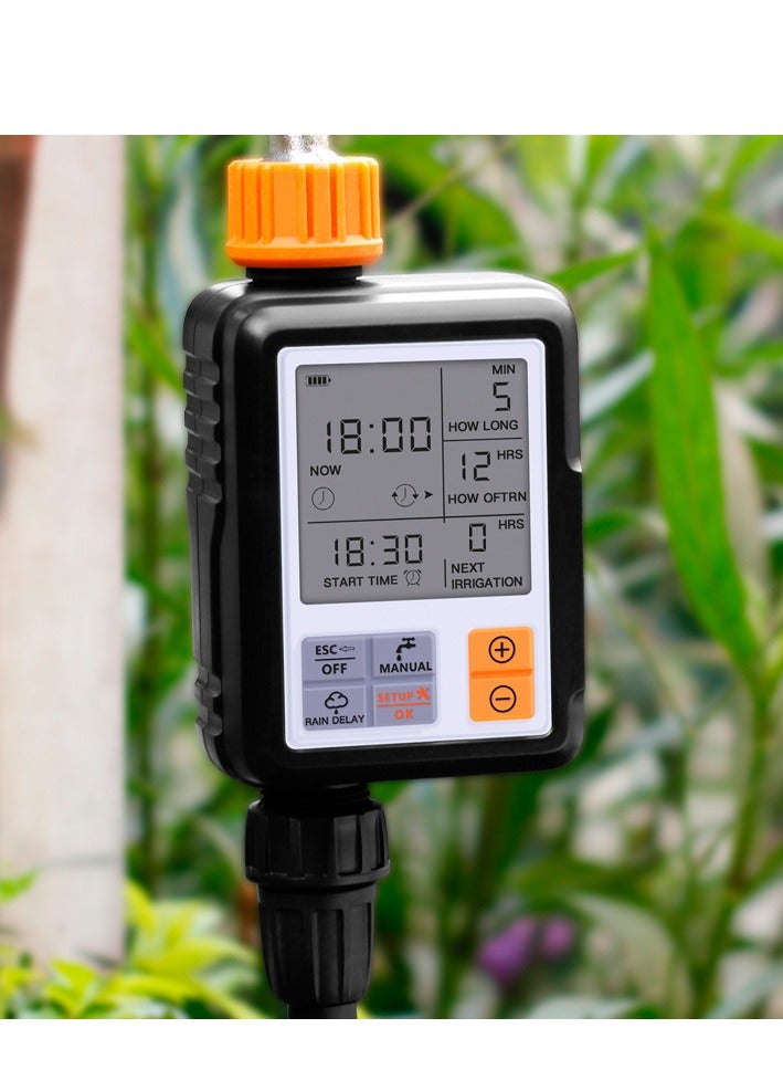 Generic Large Screen Automatic Watering Timer Black/Orange 420grams  - Image 5