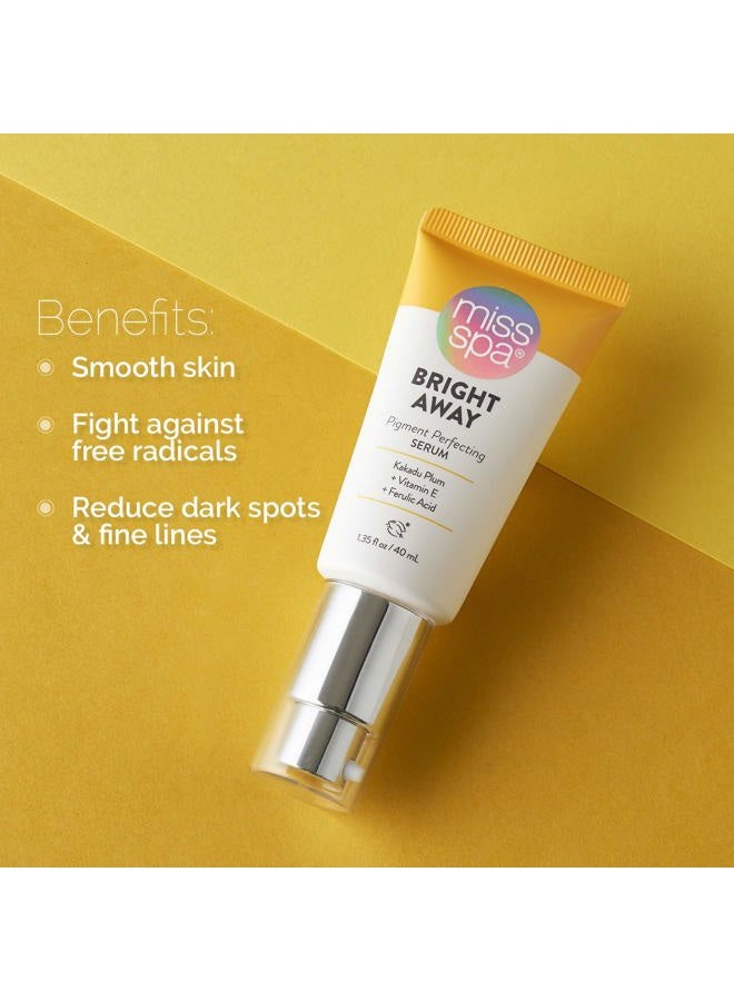 Miss Spa Bright Away Pigment Perfecting Smoothing Face Cream Serum for Women, Vitamin C, Antioxidant, 1.35 Oz. - Image 3